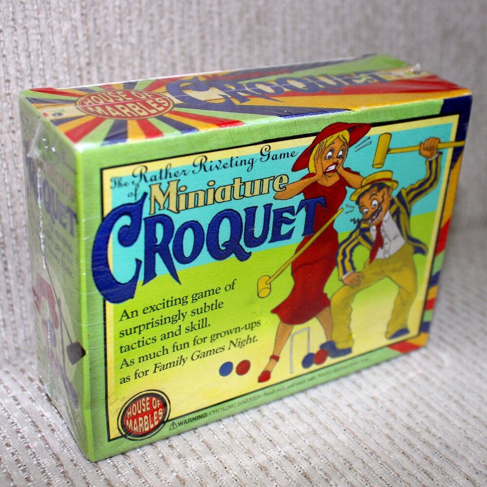 3/$55❤️retired THE RATHER RIVETING GAME OF MINIATURE CROQUET House Of Marbles